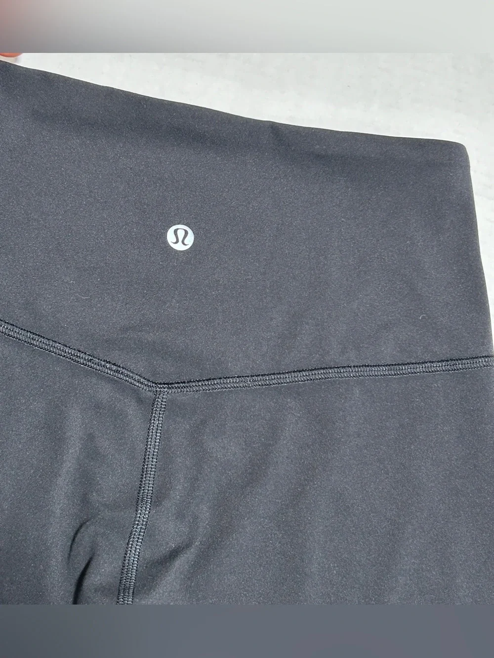 lululemon athletica Black Bike Shorts with White Side Stripe